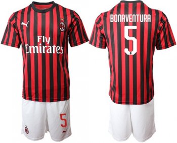 AC Milan #5 Bonaventura Home Soccer Club Jersey