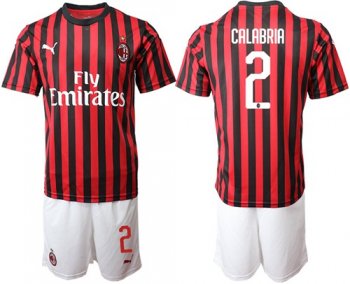 AC Milan #2 Calabria Home Soccer Club Jersey