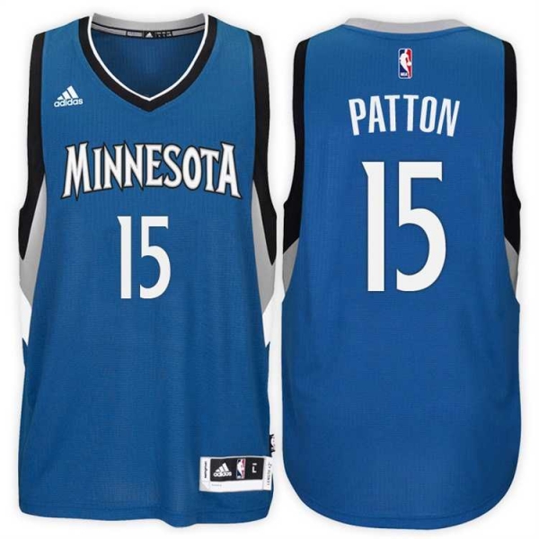 Minnesota Timberwolves #15 Justin Patton Road Blue New Swingman Stitched NBA Jersey