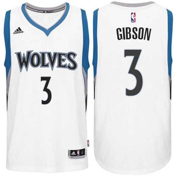 Minnesota Timberwolves #3 Taj Gibson Home White New Swingman Stitched NBA Jersey