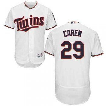 Minnesota Twins #29 Rod Carew White Flexbase Authentic Collection Stitched MLB Jersey