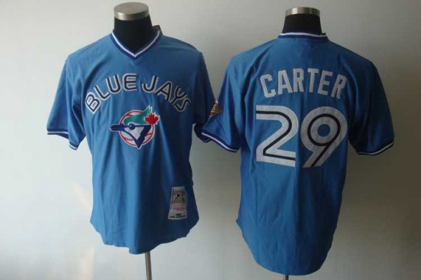 Mitchell And Ness 1993 Toronto Blue Jays #29 Joe Carter Blue Stitched MLB Jersey