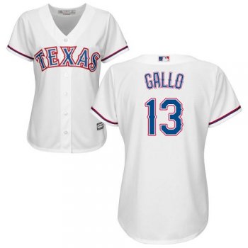 Rangers #13 Joey Gallo White Home Women's Stitched Baseball Jersey