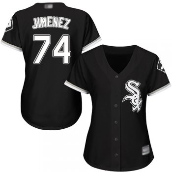 White Sox #74 Eloy Jimenez Black Alternate Women's Stitched Baseball Jersey