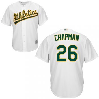 Youth Athletics #26 Matt Chapman White Cool Base Stitched Youth Baseball Jersey