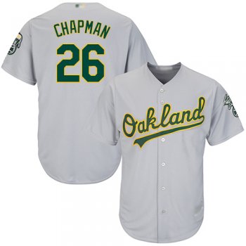 Youth Athletics #26 Matt Chapman Grey Cool Base Stitched Youth Baseball Jersey