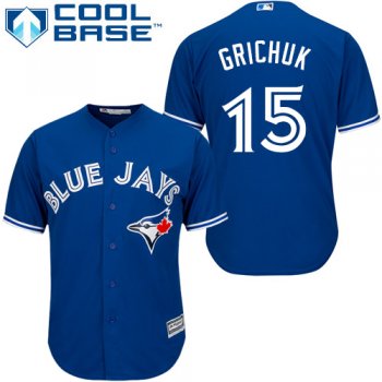 Youth Blue Jays #15 Randal Grichuk Blue Cool Base Stitched Youth Baseball Jersey