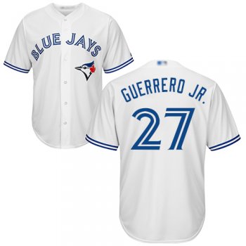 Youth Blue Jays #27 Vladimir Guerrero Jr. White Cool Base Stitched Youth Baseball Jersey