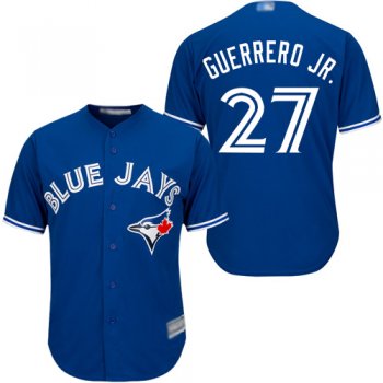 Youth Blue Jays #27 Vladimir Guerrero Jr. Blue Cool Base Stitched Youth Baseball Jersey