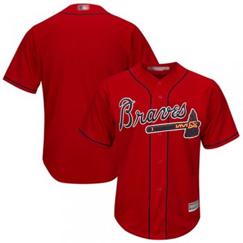 Youth Braves Blank Red Cool Base Stitched Youth Baseball Jersey