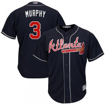 Youth Braves #3 Dale Murphy Navy Blue Cool Base Stitched Youth Baseball Jersey