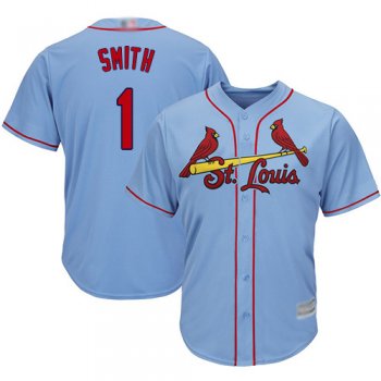 Youth Cardinals #1 Ozzie Smith Light Blue Cool Base Stitched Youth Baseball Jersey