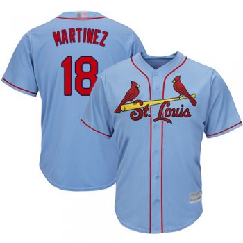 Youth Cardinals #18 Carlos Martinez Light Blue Cool Base Stitched Youth Baseball Jersey