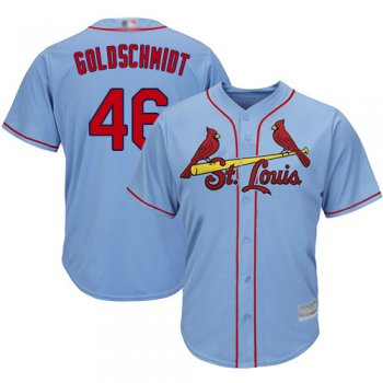 Youth Cardinals #46 Paul Goldschmidt Light Blue Cool Base Stitched Youth Baseball Jersey