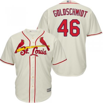 Youth Cardinals #46 Paul Goldschmidt Cream Cool Base Stitched Youth Baseball Jersey