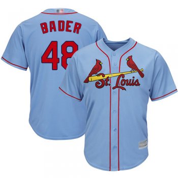 Youth Cardinals #48 Harrison Bader Light Blue Cool Base Stitched Youth Baseball Jersey