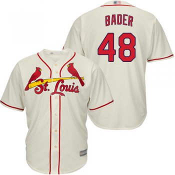 Youth Cardinals #48 Harrison Bader Cream Cool Base Stitched Youth Baseball Jersey