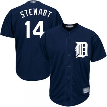 Youth Tigers #14 Christin Stewart Navy Blue Cool Base Stitched Youth Baseball Jersey