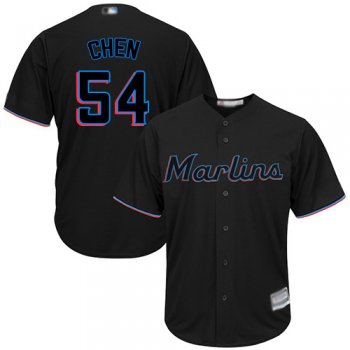 Youth Marlins #54 Wei-Yin Chen Black Cool Base Stitched Youth Baseball Jersey