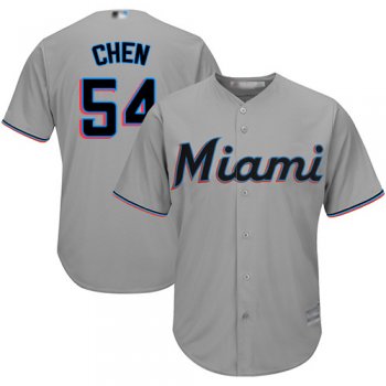 Youth Marlins #54 Wei-Yin Chen Grey Cool Base Stitched Youth Baseball Jersey