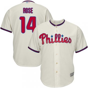 Youth Phillies #14 Pete Rose Cream Cool Base Stitched Youth Baseball Jersey