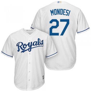 Youth Royals #27 Raul Mondesi White Cool Base Stitched Youth Baseball Jersey