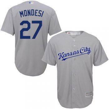 Youth Royals #27 Raul Mondesi Grey Cool Base Stitched Youth Baseball Jersey