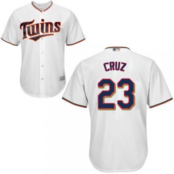 Youth Twins #23 Nelson Cruz White Cool Base Stitched Youth Baseball Jersey