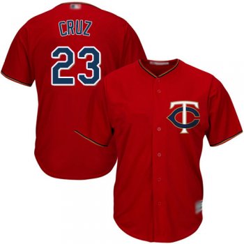 Youth Twins #23 Nelson Cruz Red Cool Base Stitched Youth Baseball Jersey