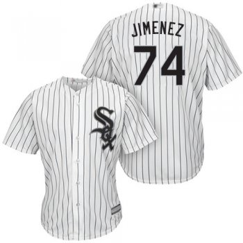 Youth White Sox #74 Eloy Jimenez White(Black Strip) Cool Base Stitched Youth Baseball Jersey