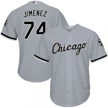 Youth White Sox #74 Eloy Jimenez Grey Road Cool Base Stitched Youth Baseball Jersey