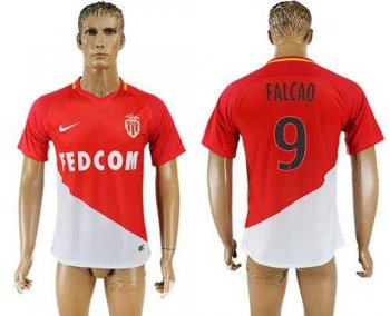 Monaco #9 Falcao Home Soccer Club Jersey