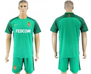 Monaco Blank Green Goalkeeper Soccer Club Jersey