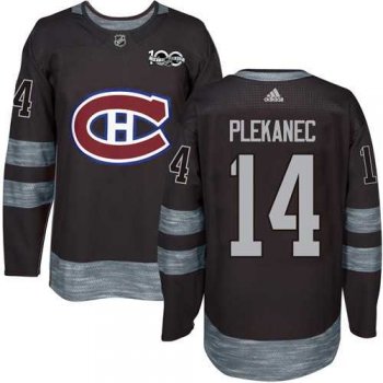 Montreal Canadiens #14 Tomas Plekanec Black 1917-2017 100th Anniversary Stitched NHL Jersey