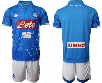 Naples Blank Blue Home Soccer Club Jersey