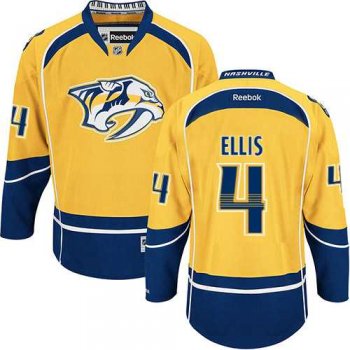 Nashville Predators #4 Ryan Ellis Yellow Home Stitched NHL Jersey