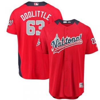 Nationals #63 Sean Doolittle Red 2018 All-Star National League Stitched Baseball Jersey