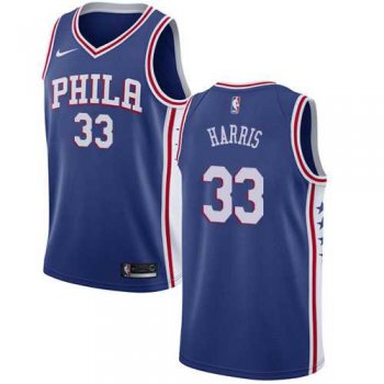 Youth Nike 76ers #33 Tobias Harris Blue Youth NBA Swingman Icon Edition Jersey