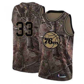 Youth Nike 76ers #33 Tobias Harris Camo Youth NBA Swingman Realtree Collection Jersey