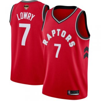 Youth Raptors #7 Kyle Lowry Red 2019 Finals Bound Youth Basketball Swingman Icon Edition Jersey