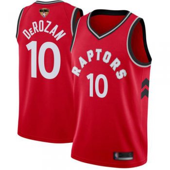 Youth Raptors #10 DeMar DeRozan Red 2019 Finals Bound Youth Basketball Swingman Icon Edition Jersey