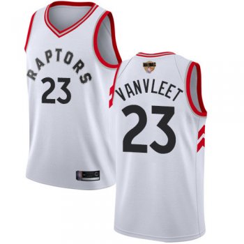 Youth Raptors #23 Fred VanVleet White 2019 Finals Bound Youth Basketball Swingman Association Edition Jersey