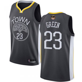 Youth Warriors #23 Draymond Green Black 2019 Finals Bound Youth Basketball Swingman Statement Edition Jersey