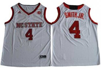 NC State Wolfpack #4 Dennis Smith Jr. White Basketball Stitched NCAA Jersey