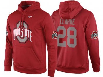 NCAA Ohio State Buckeyes #28 Dominic Clarke Red Playoff Bound Vital College Football Pullover Hoodie