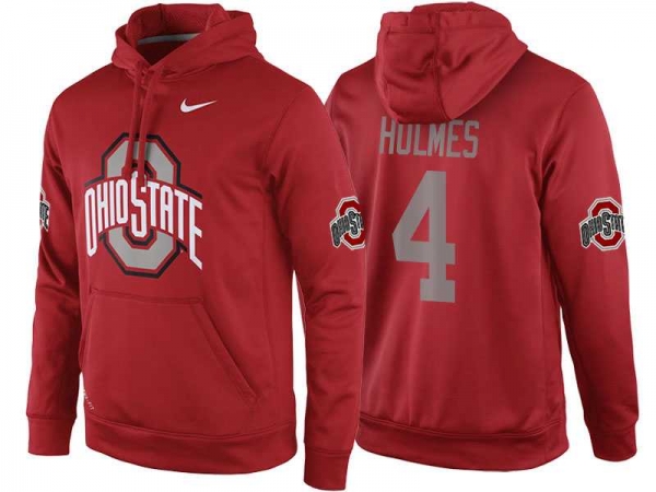 NCAA Ohio State Buckeyes #4 Santonio Holmes Red Playoff Bound Vital College Football Pullover Hoodie