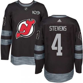 New Jersey Devils #4 Scott Stevens Black 1917-2017 100th Anniversary Stitched NHL Jersey