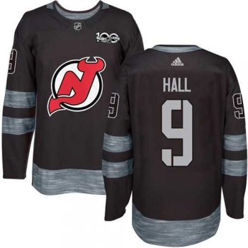 New Jersey Devils #9 Taylor Hall Black 1917-2017 100th Anniversary Stitched NHL Jersey