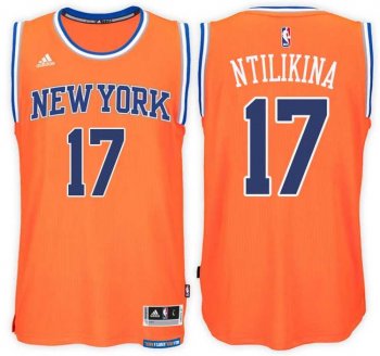 New York Knicks #17 Frank Ntilikina Alternate Orange New Swingman Stitched NBA Jersey