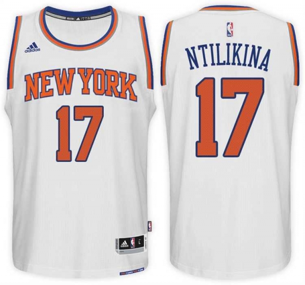 New York Knicks #17 Frank Ntilikina Home White New Swingman Stitched NBA Jersey